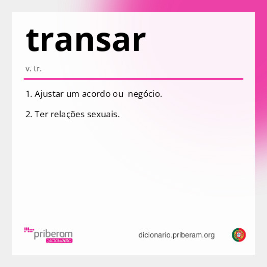 Significado de transar