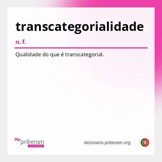Significado de transcategorialidade