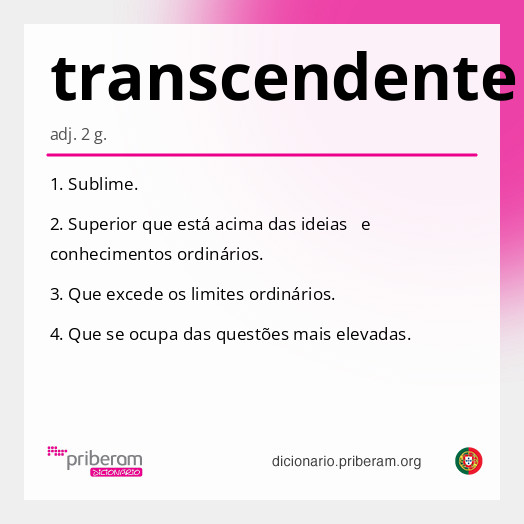 Significado de transcendente