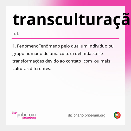 Significado de transculturação