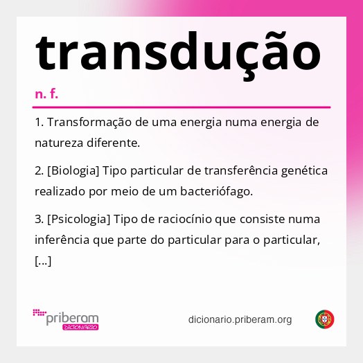 Significado de transdução