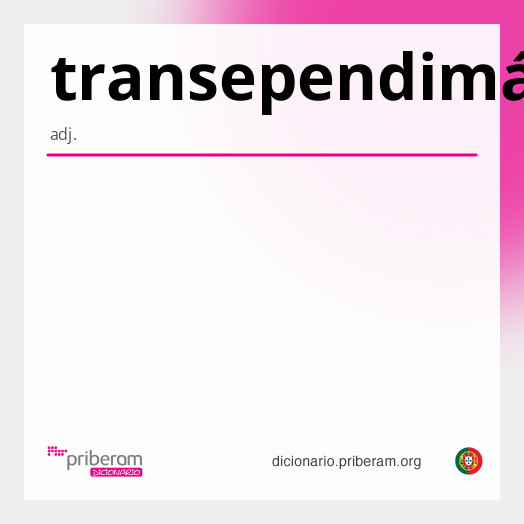 Significado de transependimário