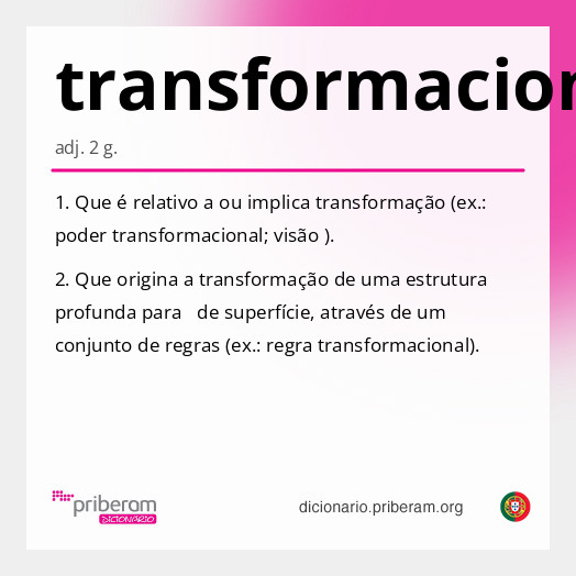 Significado de transformacional