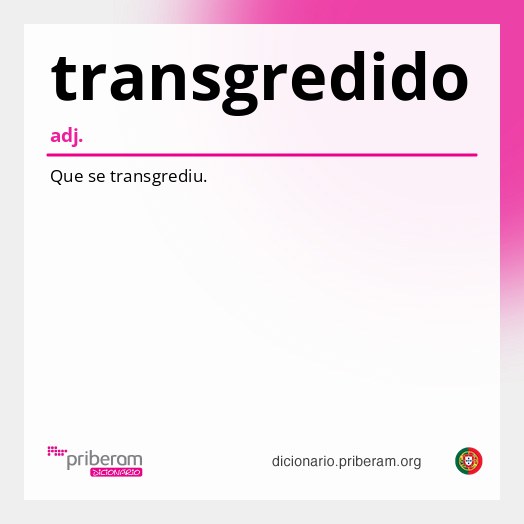 Significado de transgredido