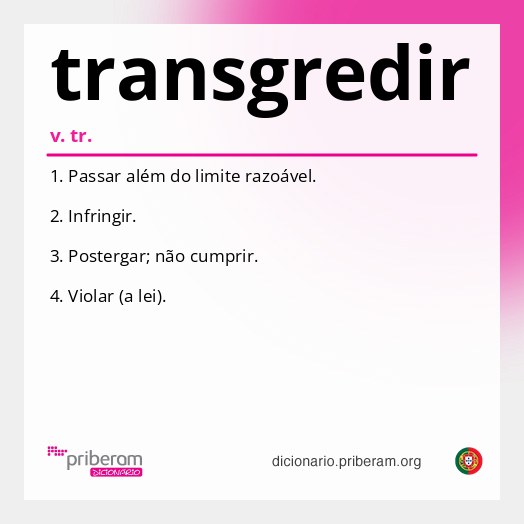 Significado de transgredir