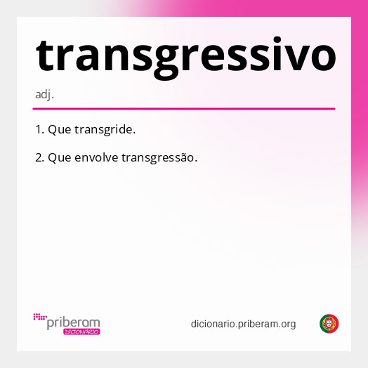 Significado de transgressivo
