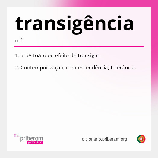 Significado de transigência