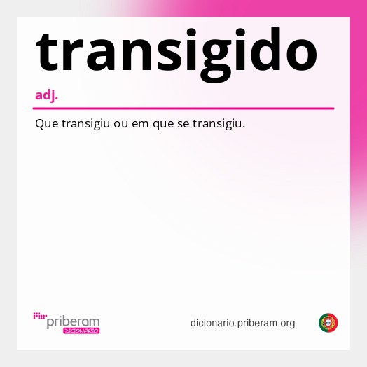 Significado de transigido