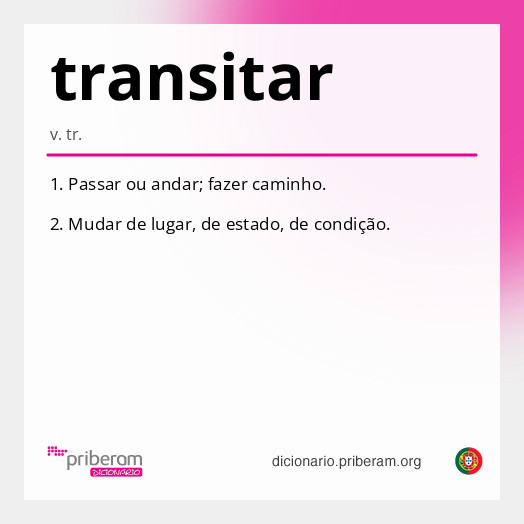 Significado de transitar