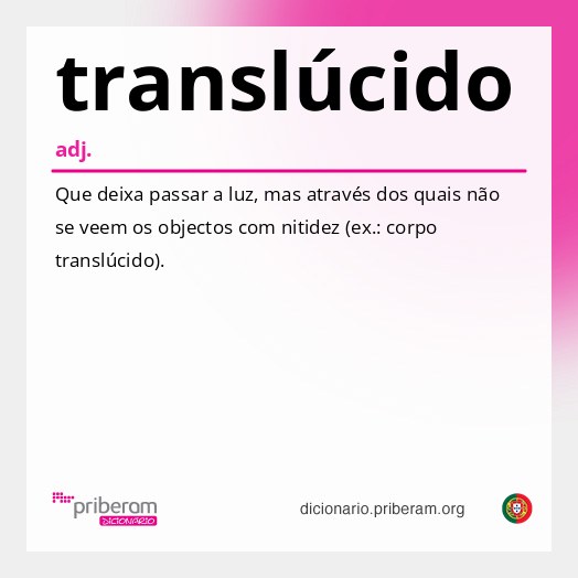 Significado de translúcido