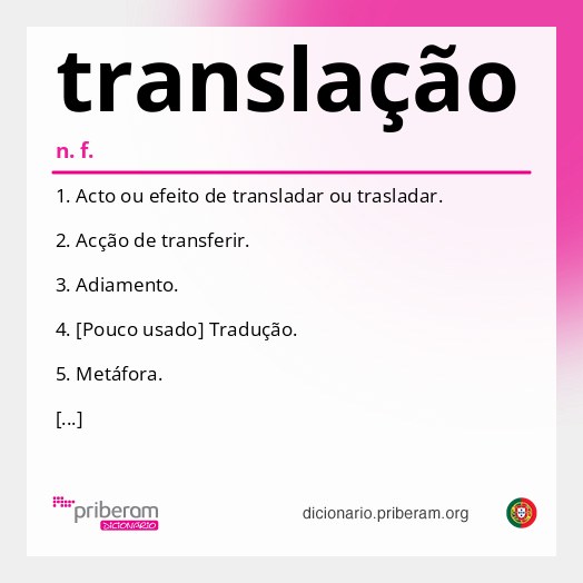 Significado de translação