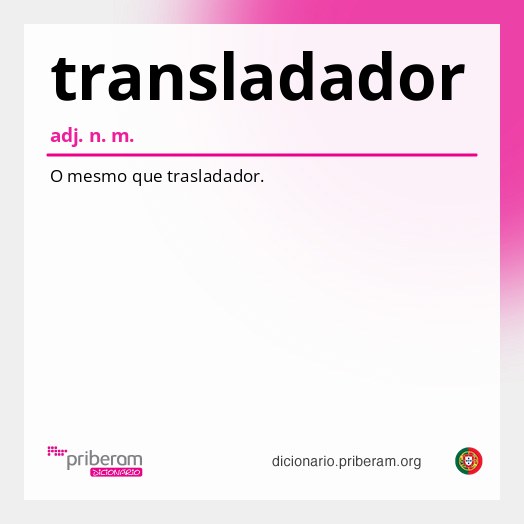 Significado de transladador