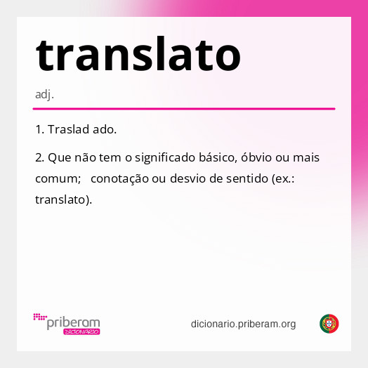 Significado de translato