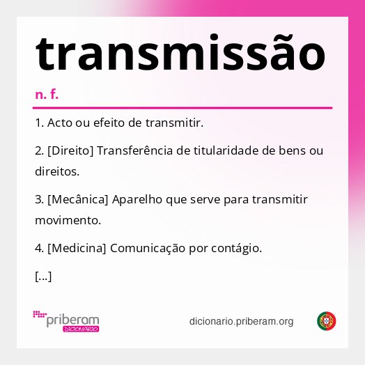 Significado de transmissão