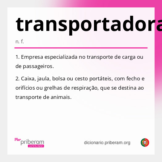 Significado de transportadora