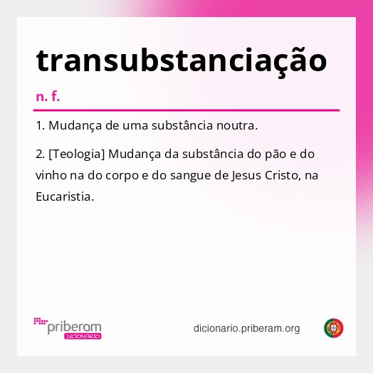 Significado de transubstanciação