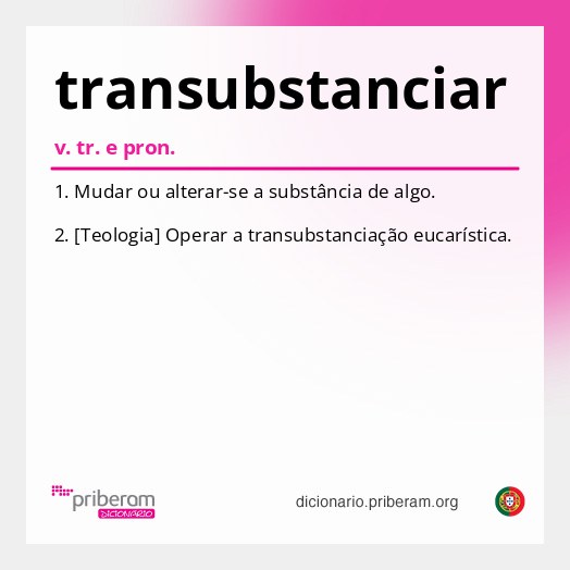 Significado de transubstanciar