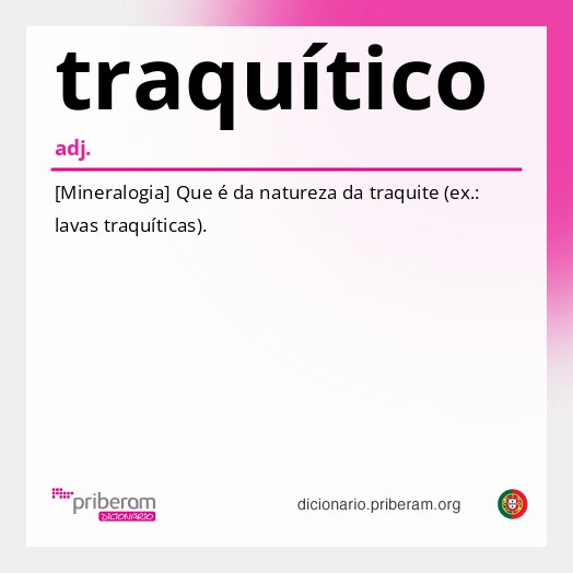 Significado de traquítico