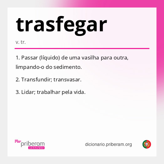 Significado de trasfegar