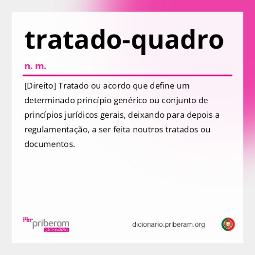 Significado de tratado-quadro
