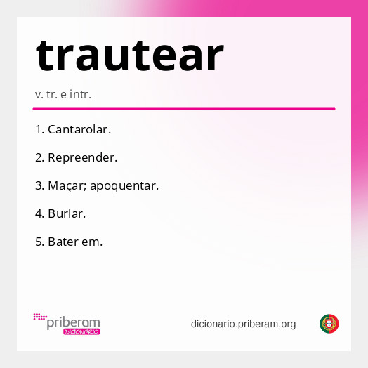 Significado de trautear