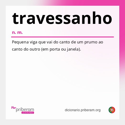 Significado de travessanho