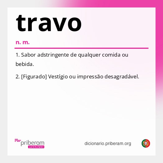 Significado de travo