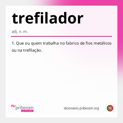 Significado de trefilador