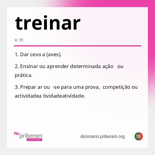 Significado de treinar