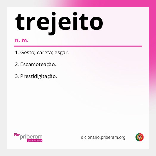 Significado de trejeito