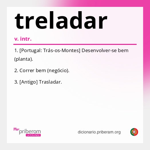 Significado de treladar