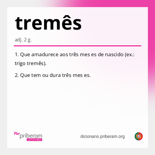 Significado de tremês