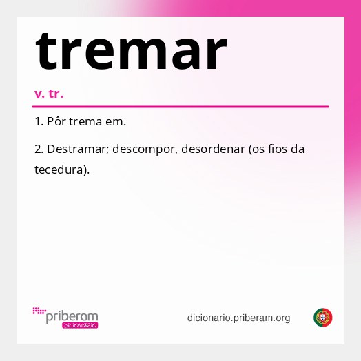 Significado de tremar