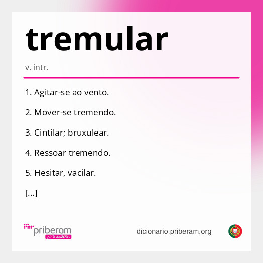 Significado de tremular