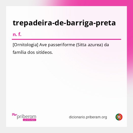 Significado de trepadeira-de-barriga-preta