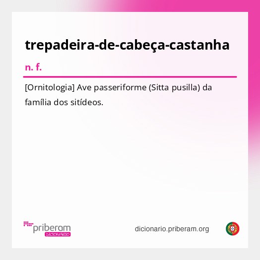Significado de trepadeira-de-cabeça-castanha