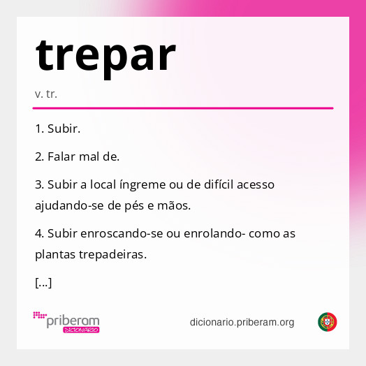 Significado de trepar