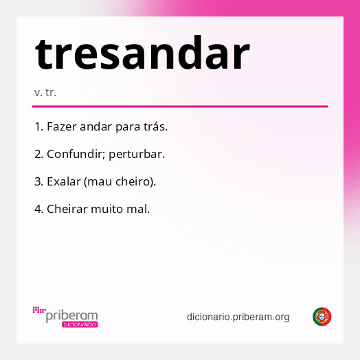 Significado de tresandar