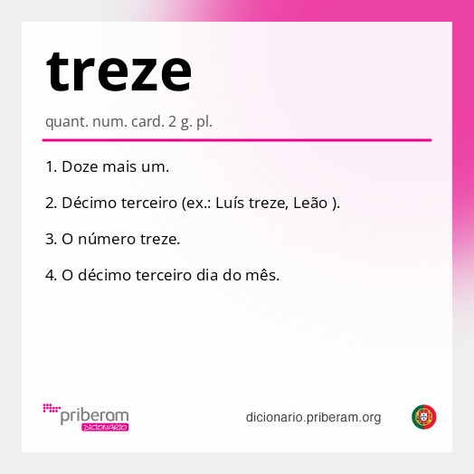 Significado de treze