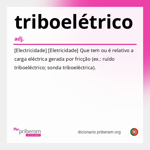 Significado de triboelétrico