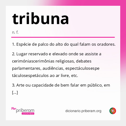 Significado de tribuna