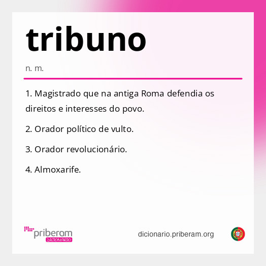 Significado de tribuno