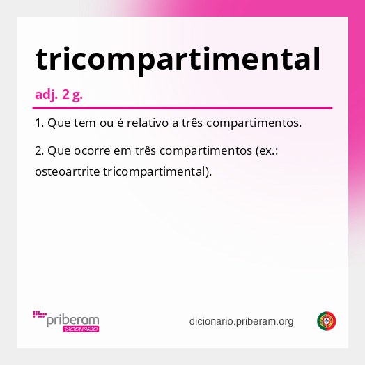 Significado de tricompartimental