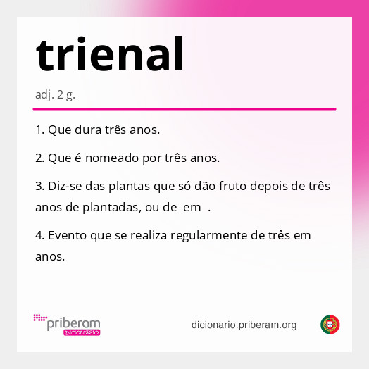Significado de trienal