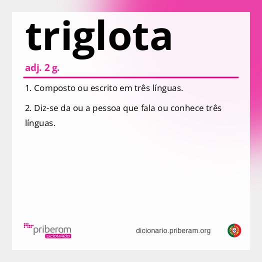 Significado de triglota