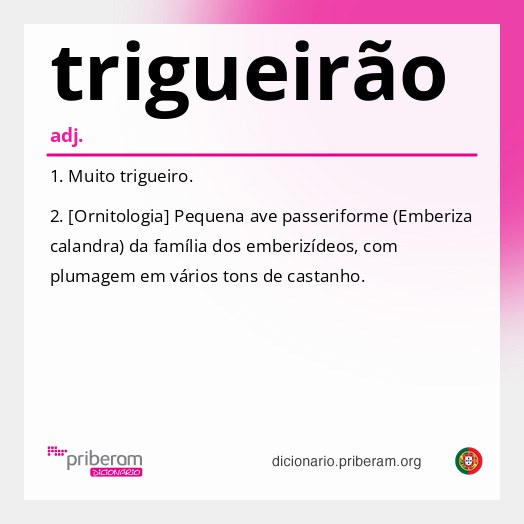 Significado de trigueirão