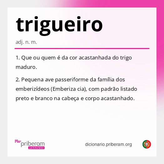 Significado de trigueiro