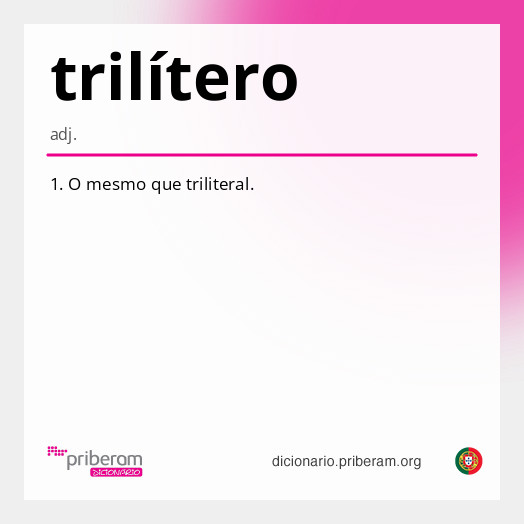 Significado de trilítero