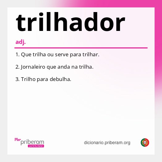 Significado de trilhador