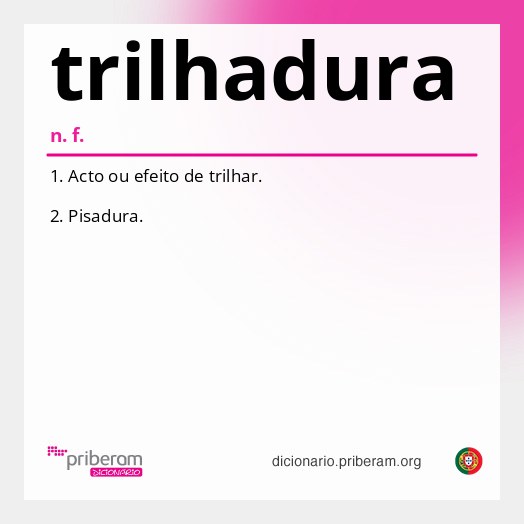Significado de trilhadura